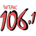 106.1 WTAK Radio Logo