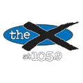 105.9 The X WXDX Radio Logo