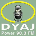 DYAJ-FM Power 90.3 Ormoc Radio Logo