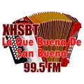 La Que Buena de San Buena 99.5 FM Radio Logo