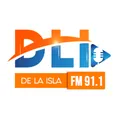 FM De la Isla 91.1 Mhz Radio Logo