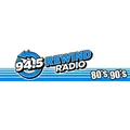 CHBW 94.5 "Rewind Radio" Rocky Mountain House, AB  Radio Logo