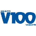 WVAF 99.9 FM V100 Radio Logo